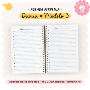Agenda perpetua - Diaria - Modelo 3
