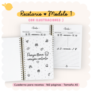 Recetario - Modelo 1 - Con ilustraciones