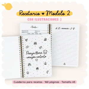 Recetario - Modelo 2 - Con ilustraciones