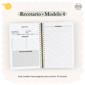 Recetario - Modelo 4 - Minimalista