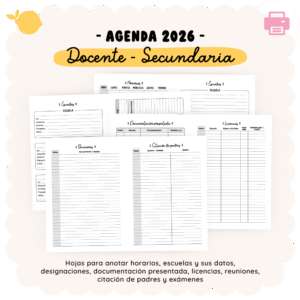 Agenda 2026 - Docente - Secundaria