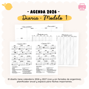Agenda 2026 - Diaria - Modelo 1