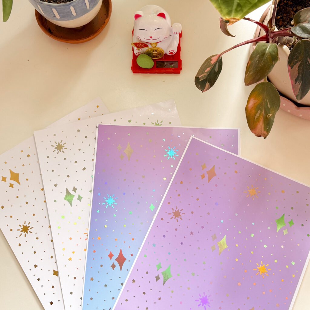 estampa foil estrellitas