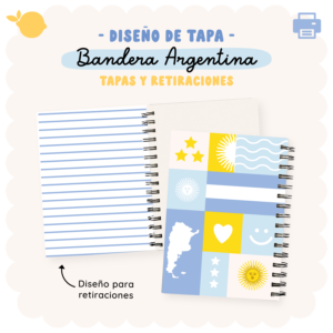 Tapa - Bandera Argentina - Colección Argentina - A6, A5 y A4