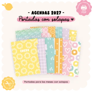 Portadas de meses con solapa – Para imprimir – 2027