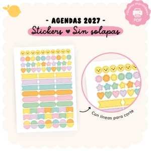 Stickers 2027 - Sin solapas - Para imprimir
