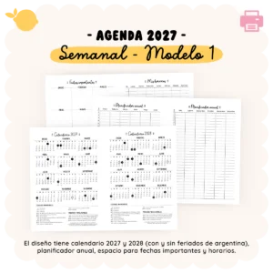 Agenda 2027 - Semanal - Modelo 1