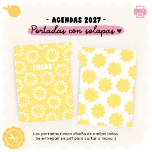 Portadas de meses con solapa – Para imprimir – 2027