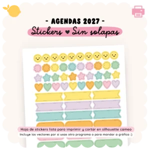 Stickers 2027 - Sin solapas - Para imprimir
