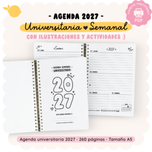 Agenda 2027 - Universitaria - Con actividades e ilustraciones